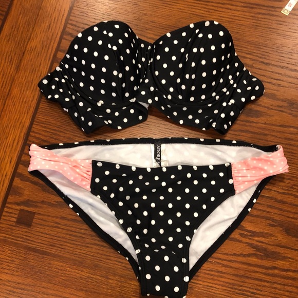 NWT Adore Me Polka Dot Bikini Women’s Size Large - Picture 9 of 13